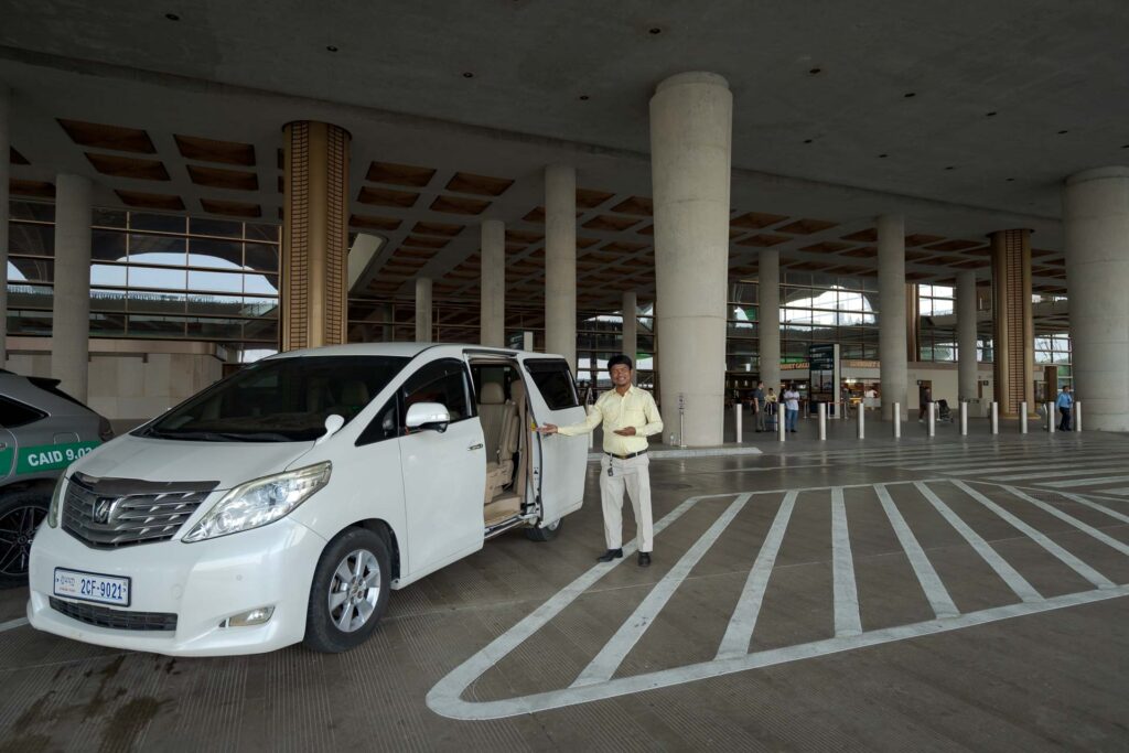 Phnom Penh Airport Transfer Driver at Arrivals Area at PNH-KTI