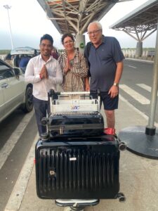 Siem Reap Airport Transfer Driver WIth Guests at SAI Airport