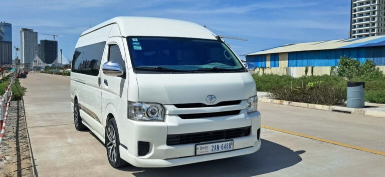 Toyota Hiace van for Siem Reap Airport transfer service – private group airport pickup and transport in Siem Reap Cambodia